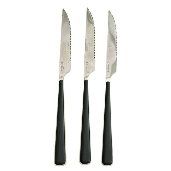 Cambridge Fiesta Merengue Stainless Silverware Flatware Set of 3 Steak Knives‎ - Picture 7 of 8